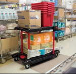 New Rubbermaid FG430000BLA Black Convertible Utility Dolly Cart
