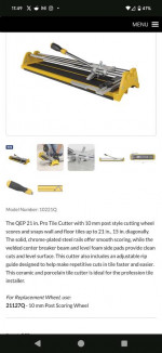 Qep pro 21 tile cutter