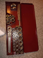 Late 1920's Early 1930's Indestro 1/2" Square Drive Socket Set