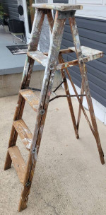 56" tall wood ladder