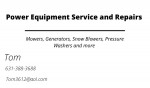 Power equipment repair service