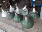 20" Benjamin pendant lights green porcelain working $80 ea