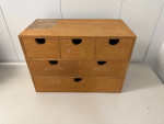 Solid Wood 6 Drawer Woodshop Organizer w/ Sanding Drums