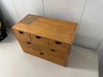 Solid Wood 6 Drawer Woodshop Organizer w/ Sanding Drums