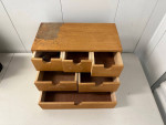 Solid Wood 6 Drawer Woodshop Organizer w/ Sanding Drums