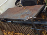 Workbench Heavy Wood W/Formed Steel Plate Cover for Hammering!