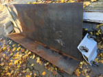 Workbench Heavy Wood W/Formed Steel Plate Cover for Hammering!