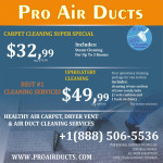 👷Promo Air Duct, Dryer Vent Cleaning Package, $32.99 Carpet Cleaning