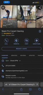 🔥💨Let us earn your business today‼️ Carpet and tile cleaning at 200°