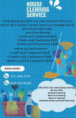 • CLEANING SERVICE •GREAT PRICES •EXCELLENT SERVICES