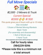 πβοΈ $50hrπ 2 Movers **Moving Specials** βοΈ
