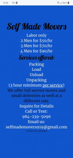 πβοΈ $50hrπ 2 Movers **Moving Specials** βοΈ