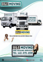 B and E moving and Hauling service.