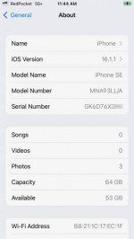 iPhone SE 3rd Gen 64GB Black (AT&T) - Like New