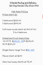 30% off Same Day Moving Labor/Delivery $75 -300 flat rate
