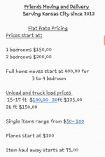20% off Moving Labor and Delivery $75-500 Total cost.