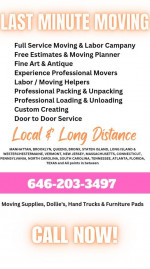 π LAST MINUTE MOVING IS OK π BOOK YOUR MOVE TODAY! π