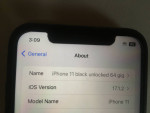 apple iphone 11 (#2)(bh% 98) 64 gig black unlocked for sale