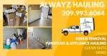 ππ¨ LOW PRICE JUNK REMOVAL YARD WORK DEBRIS PICKUP MOVING 209-993-6064