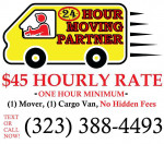 **24 Hour Moving Partner** $45 hour (1) Hour Minimum - Moving Services