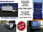 PROFESSIONAL MOVERS ** SMALL OR LARGE MOVING JOBS -- Last minute OK !