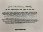 Brand New Apple 16” Apple MacBook Pro M1 Max Chip, 32GB RAM, 1TB SSD