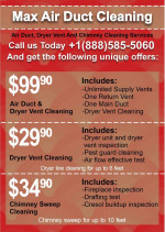 ๐$99.90 Air Duct & Dryer Vent Cleaning Package,$39.99 Carpet Cleaning