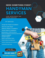All handyman services Same day service.(954) 887-0606