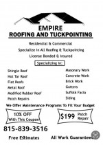 Roofing Foundation gutters 815-839-3516