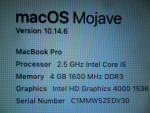 Macbook Pro  13 inch - SSD - 2012