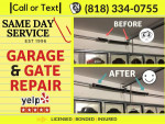 GARAGE DOOR REPAIR -BROKEN SPRING -ELECTRIC GATE 24/7 service & repair