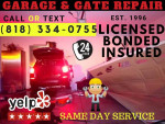 Garage Door Repair*Fences*Electric Gates- 5 Star Yelp*SAME DAY SERVICE