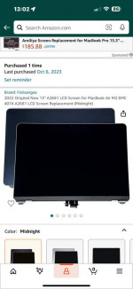 Apple macbook air replacement screen