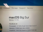 Macbook Air 13 inch Mid 2013 core i7 8GB RAM 256GB SSD