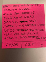 MacBook Pro 2013 with 500 GB SSD and Retina Display