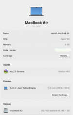 MacBook Air M2 13” 8GB 256GB Midnight color Brand New