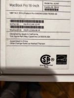 Apple MacBook Pro 16" intel i9 8-core