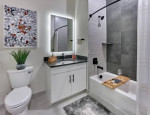 2-bedrooms and 2-bathrooms well-equipped and fully furnished.