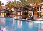 Stylish private cabanas, Electric car charging stations