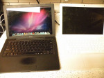 Lot of (2) Apple Macbook laptops - White -  Black - Batt - OSX - Pair