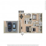 2 bedroom w/ 2 car garage at Royal Court