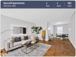 Fantastic location! A spacious 582 sq ft 1 bed is waiting for you!