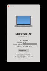 2020 MacBook Pro M1 500gb SSD + AppleCare