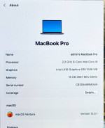  MacBook Pro 16” 2019 2.3Ghz 8core i9 16GB RAM 1TB SSD AMD Radeon Pro