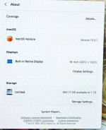  MacBook Pro 16” 2019 2.3Ghz 8core i9 16GB RAM 1TB SSD AMD Radeon Pro