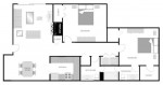 2 bed / 1.5 bath units!