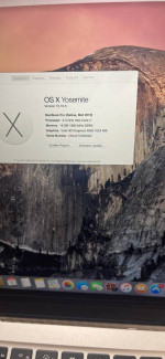Apple macbook pro 15.4 inch i7 256 ssd 16 gb ram