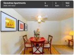 Stop by today and check out our lovely 912 sq ft, 1 bed / 1 bath!