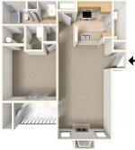 Exquisite courtyard, garden-style 1 BR apartment in College Park