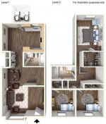 3b/2b Townhome Black Appliances U In-Home Washer/Dryer
